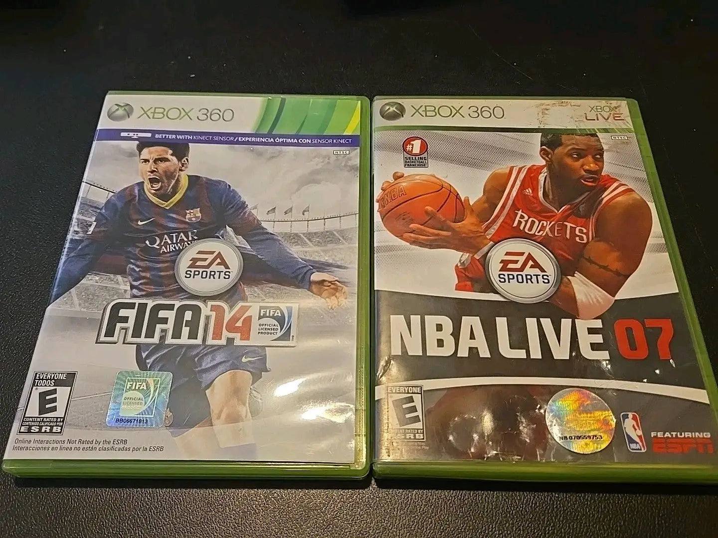 Two Xbox 360 game cases from a lot includes popular titles for gaming enthusiasts