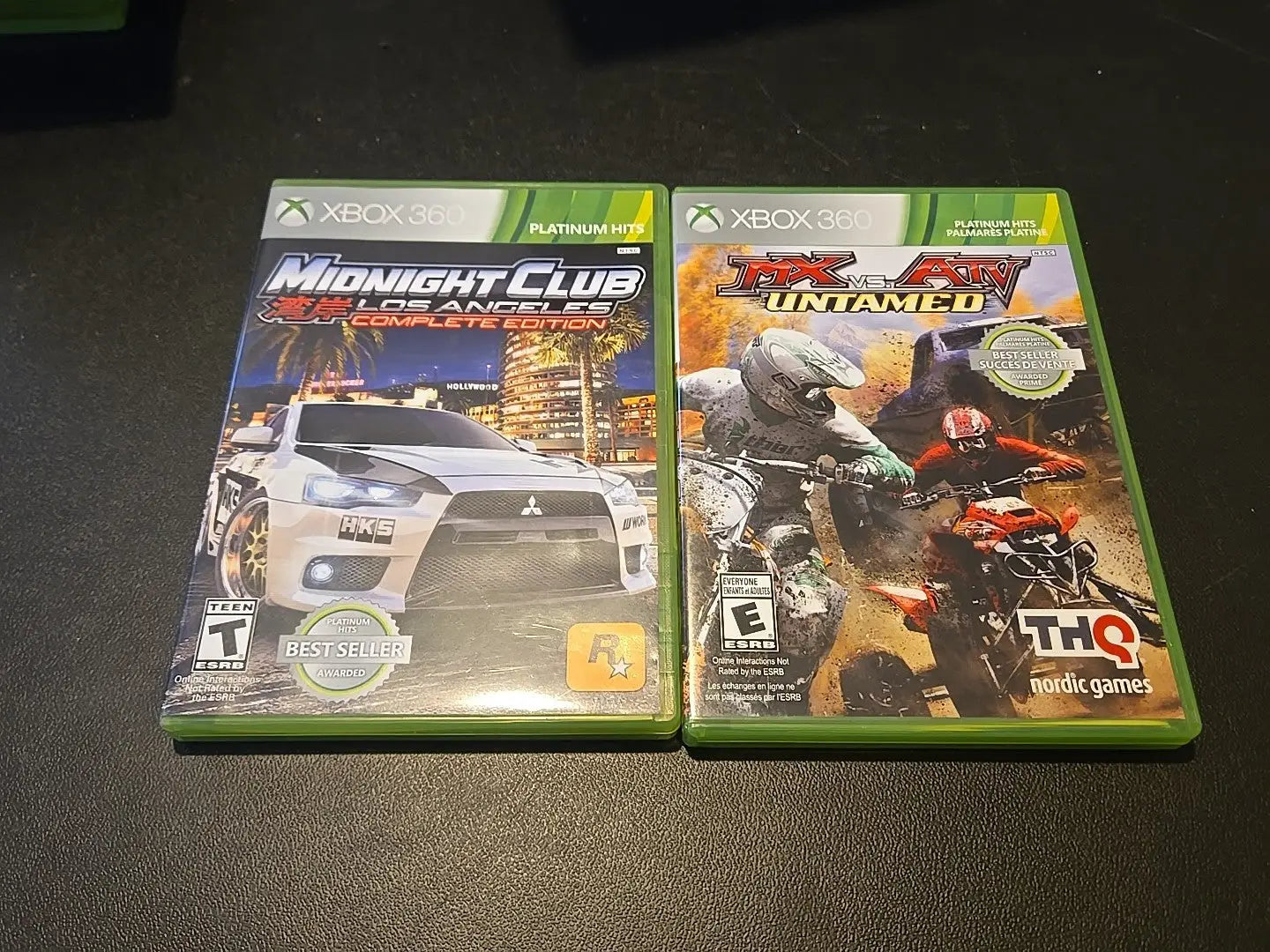 Two Xbox 360 game cases included in a lot includes popular gaming titles for sale