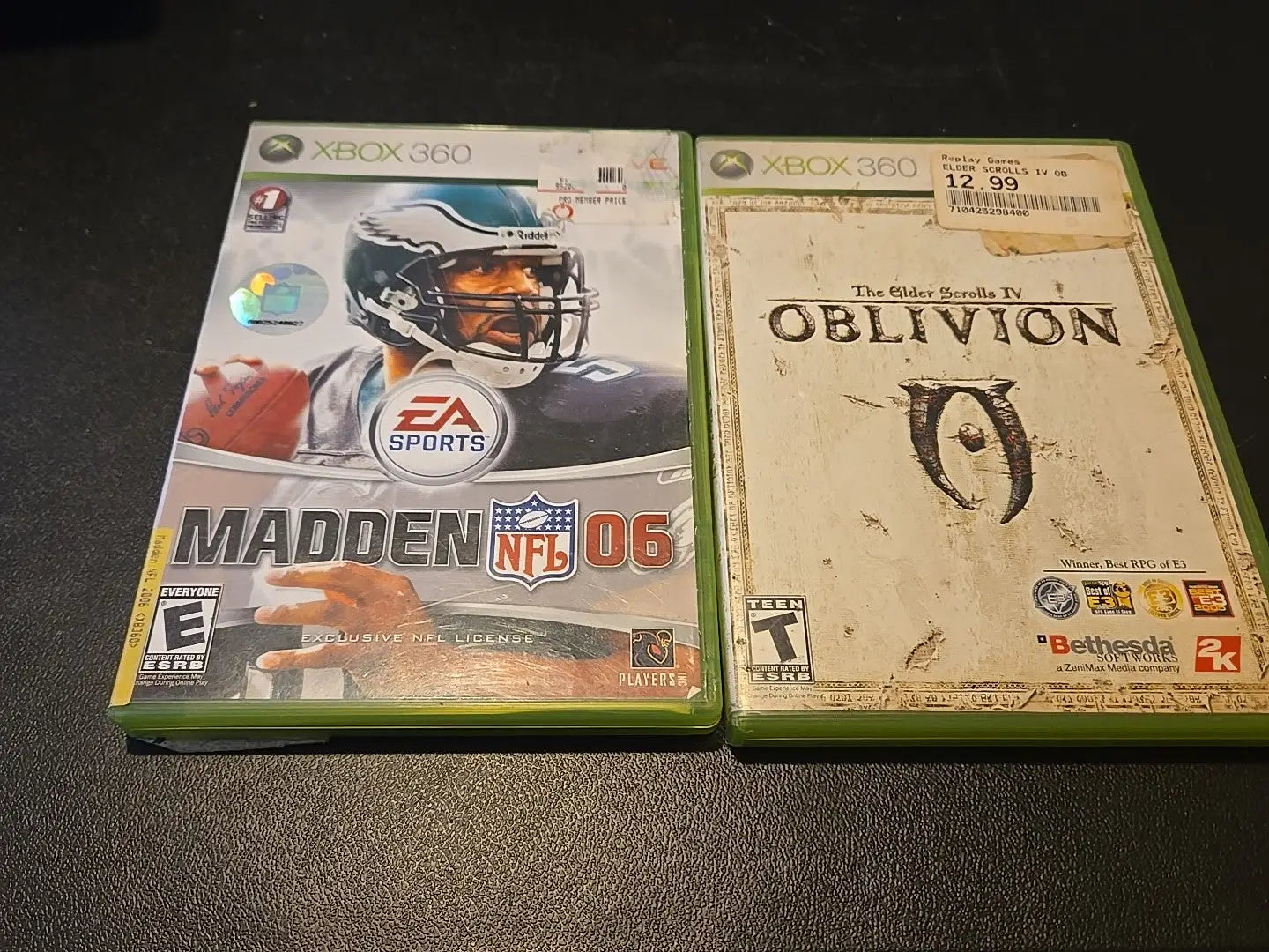 Two Xbox 360 game cases from a lot includes popular gaming titles