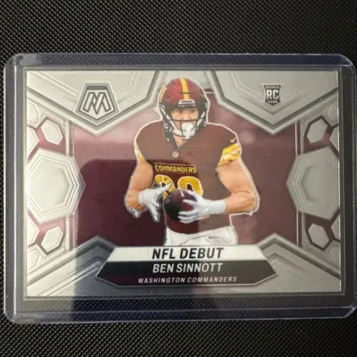 Ben Sinnott NFL debut trading card from Lot of 4 2024 Panini NFL rookie cards