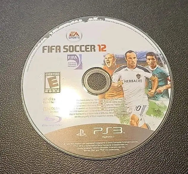 Used FIFA Soccer 12 PS3 game disc from Lot Of 5 2012 Sports Games for PS3