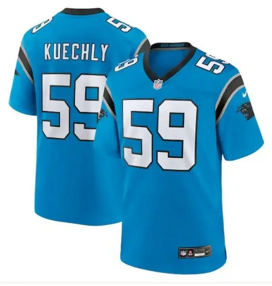 Carolina Panthers Luke Kuechly #59 light blue Nike retired player game jersey