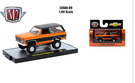 Orange and black toy Chevrolet K5 Blazer from Detroit Muscle R89 series