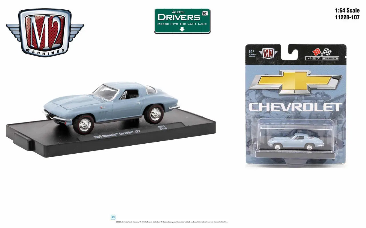 Die-cast model car of a Chevrolet Corvette from M2 Machines Auto-Drivers 1:64 R107