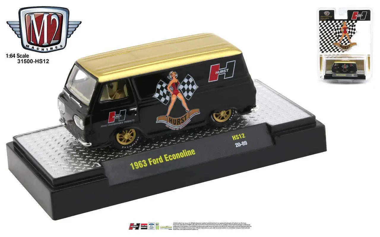 Miniature 1965 Ford Econoline van model with custom graphics in Chevy Sports Econoline Release HS12