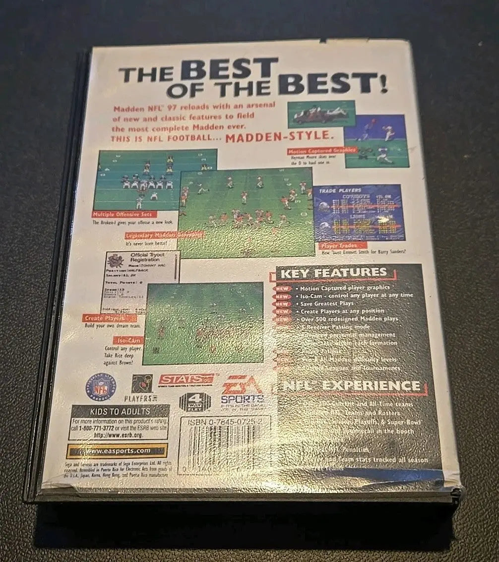 Madden NFL 97 Sega Genesis complete CIB with AFC/NFC scouting report video game case