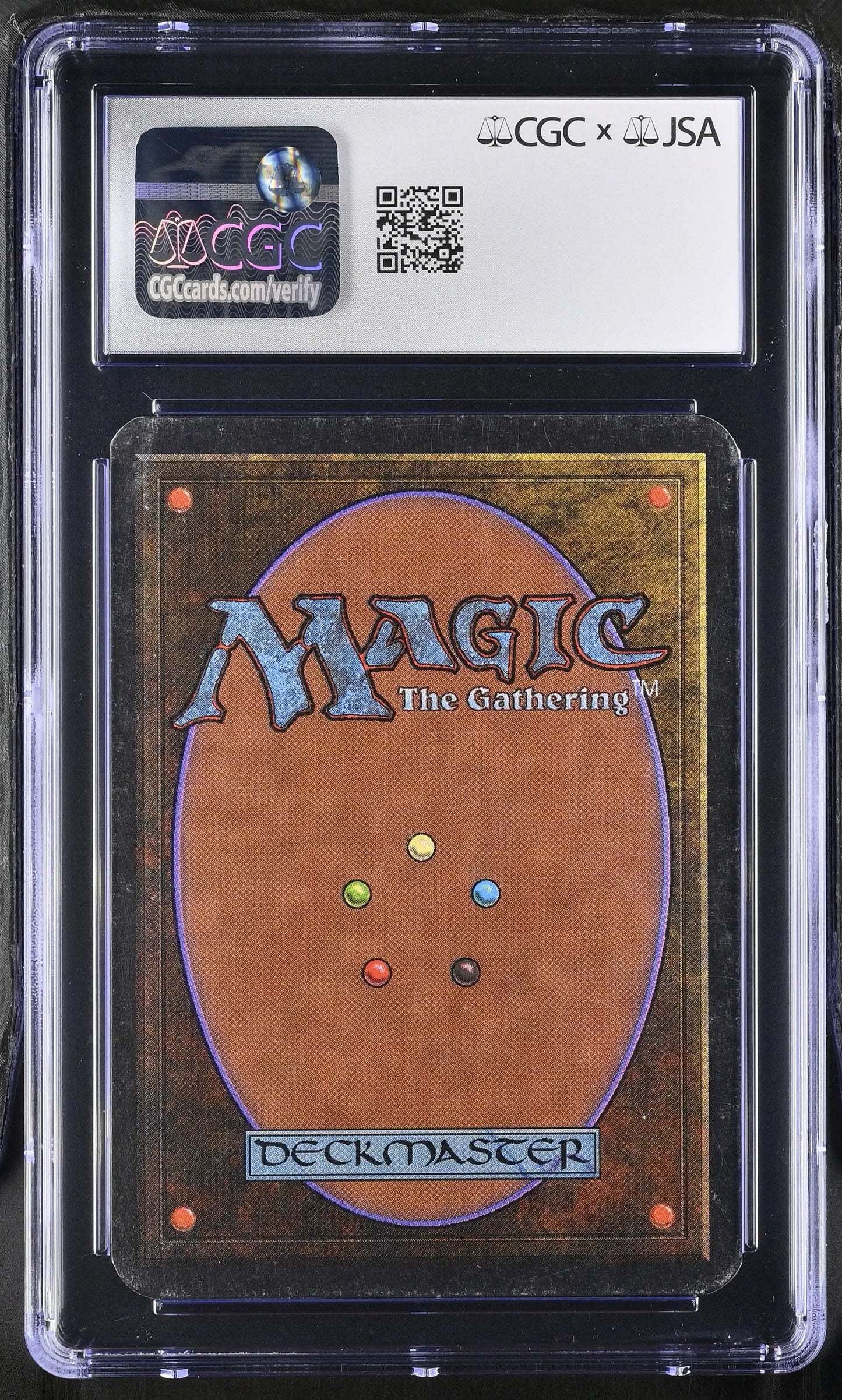 Graded CGC Magic MTG Fireball Alpha Edition card autographed by Mark Tedin