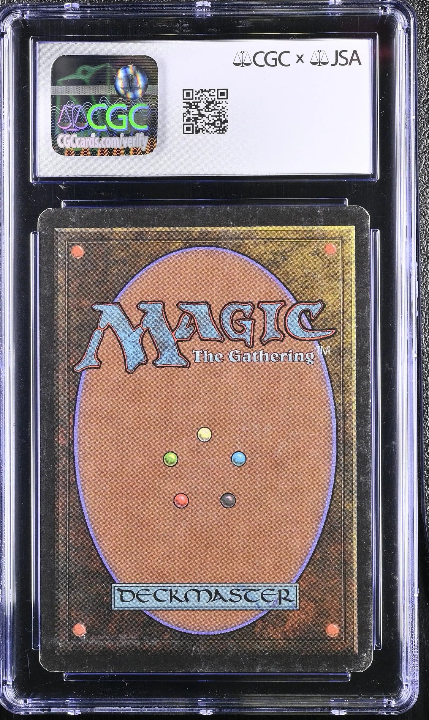Graded Magic The Gathering living artifact beta edition card with Anson Maddocks autograph