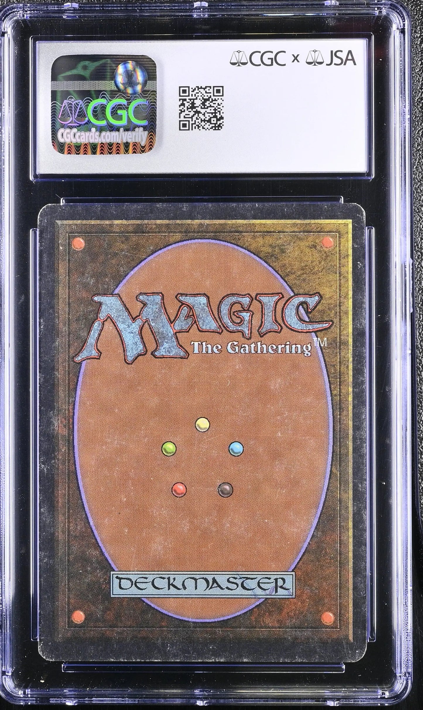 Graded Magic The Gathering Lord of the Pit Unlimited Edition card with Mark Tedin autograph