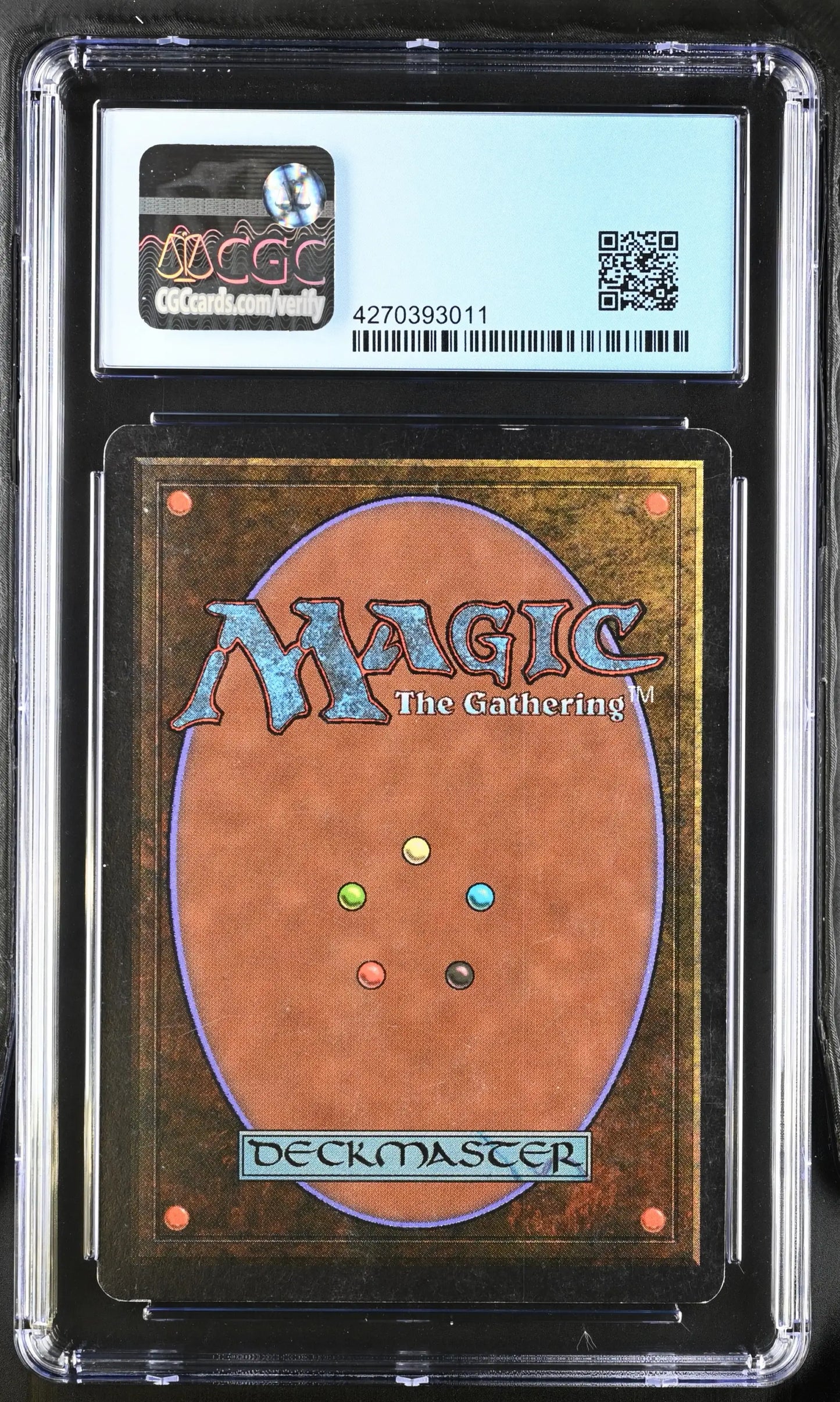 Graded CGC 7 Magic: The Gathering Unlimited Edition card in protective case