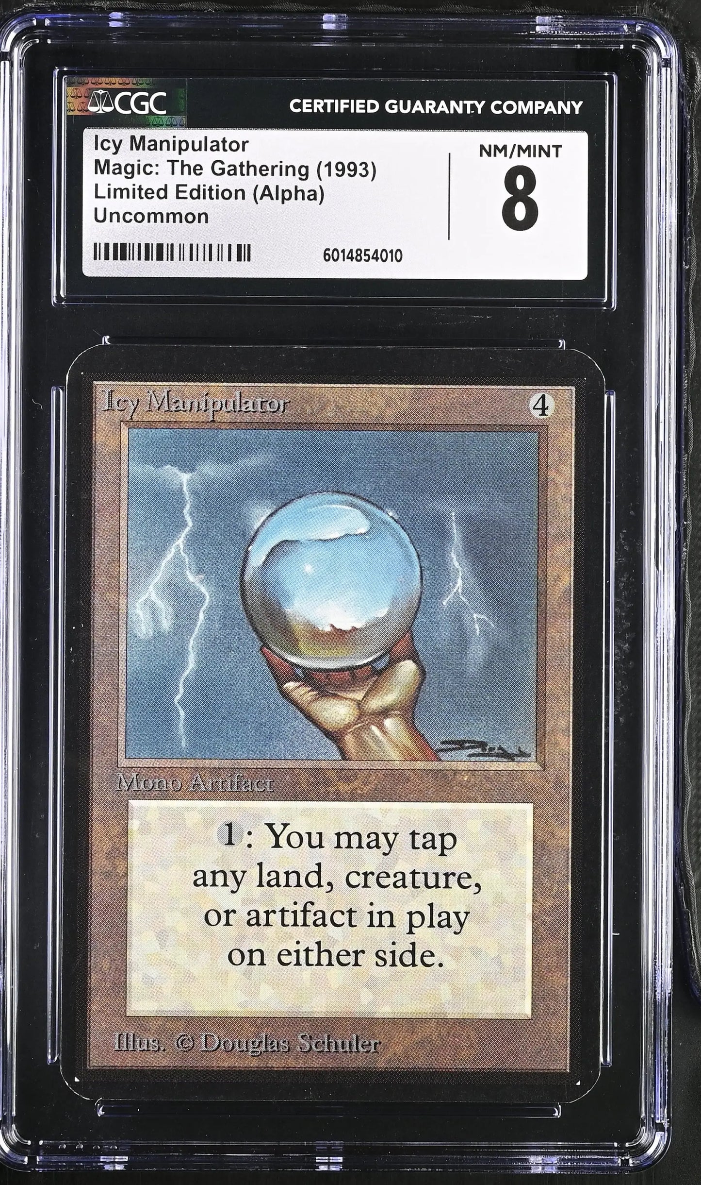 Graded Magic the Gathering Icy Manipulator Alpha Edition card CGC 8 NM Mint
