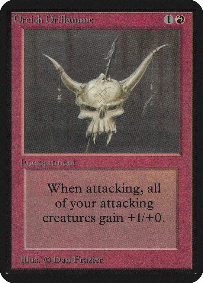 Demonic skull with horns in Magic: The Gathering Alpha Edition trading card art
