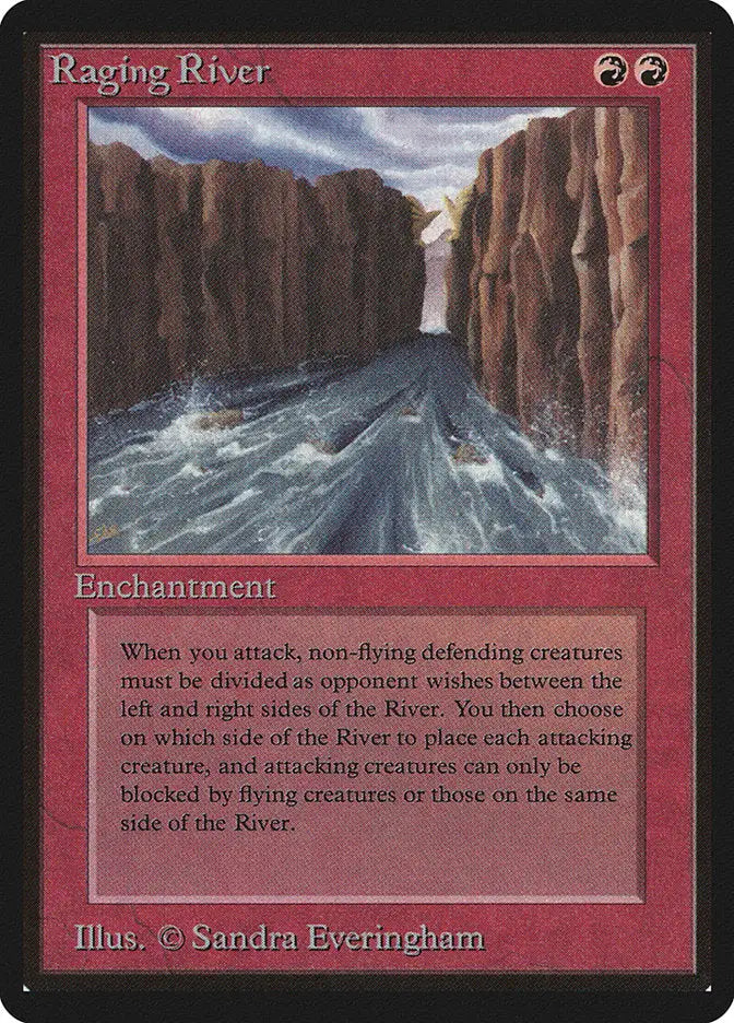 Turbulent river in canyon artwork from Magic: The Gathering Beta Edition trading card