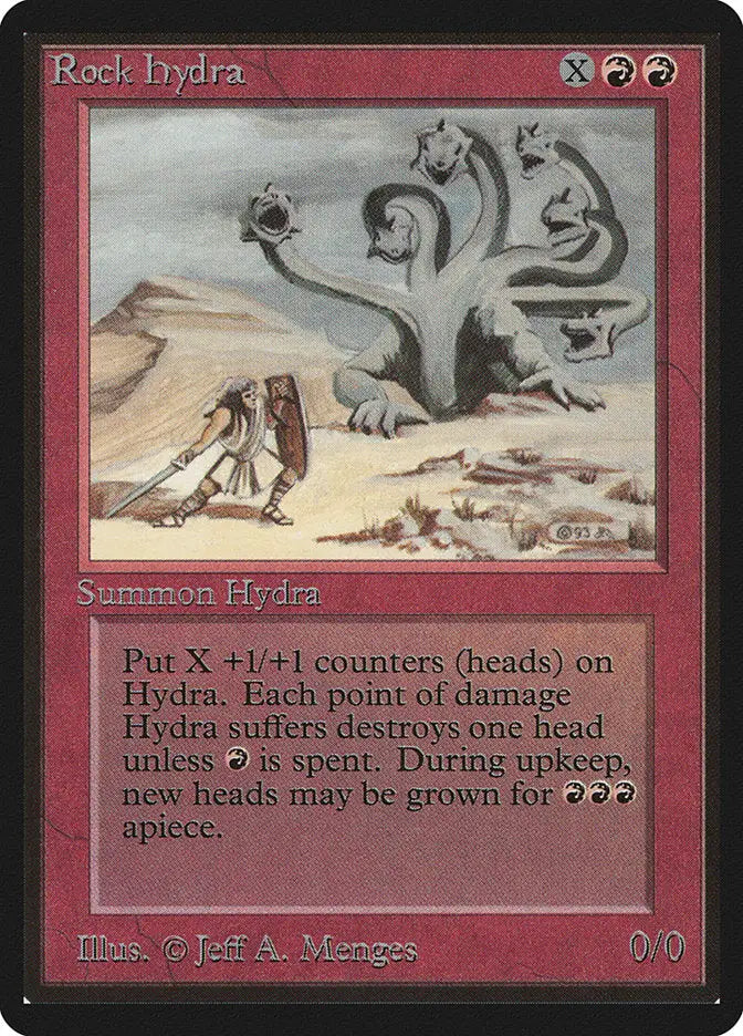 Multi-headed Rock Hydra from Magic: The Gathering Beta Edition trading card, graded CGC 5.5