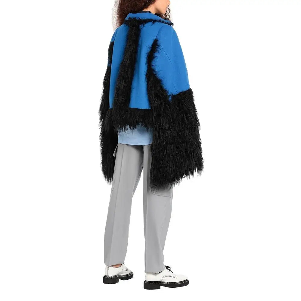 Maison Margiela Faux Fur Trimmed Cape Jacket