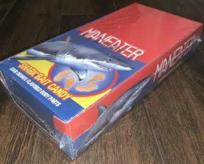 Box of Maneater Shark Bait Candy Body Parts featuring Maneater Shark Bait shark bait candy