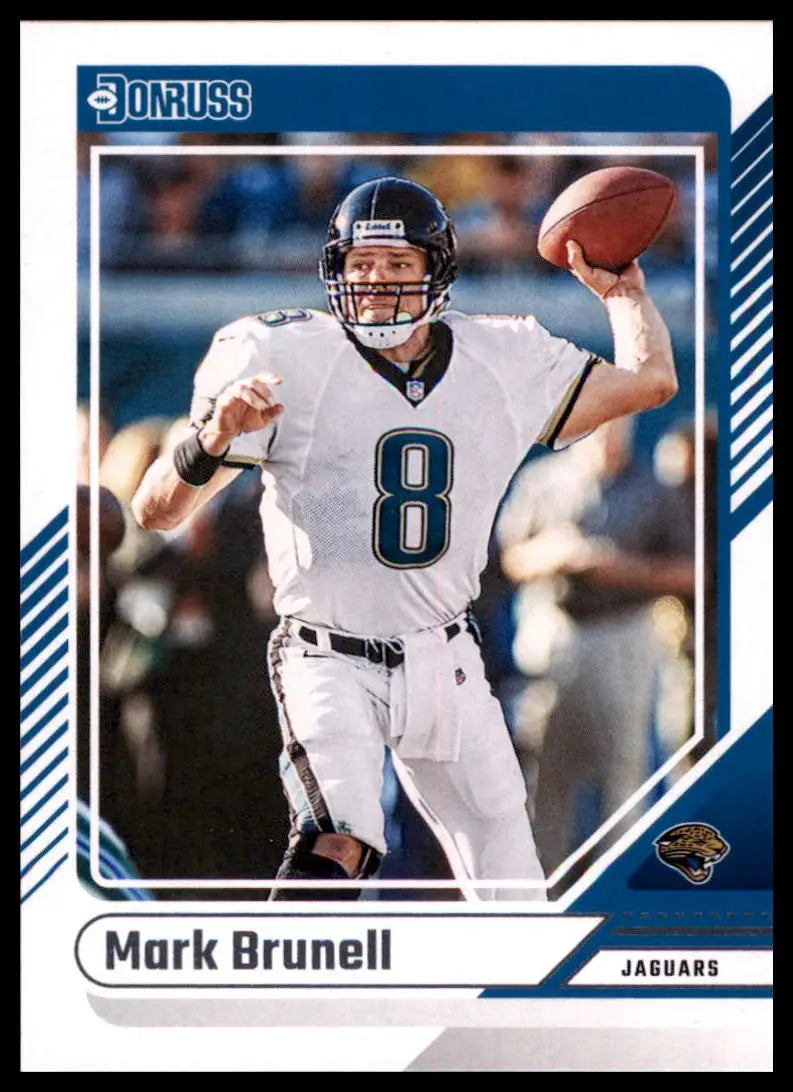 Mark Brunell football card from 2024 Donruss Jaguars series featuring Jacksonville Jaguars logo