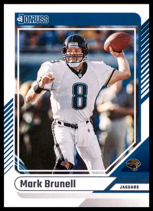 Mark Brunell football card from 2024 Donruss Jaguars series featuring Jacksonville Jaguars logo