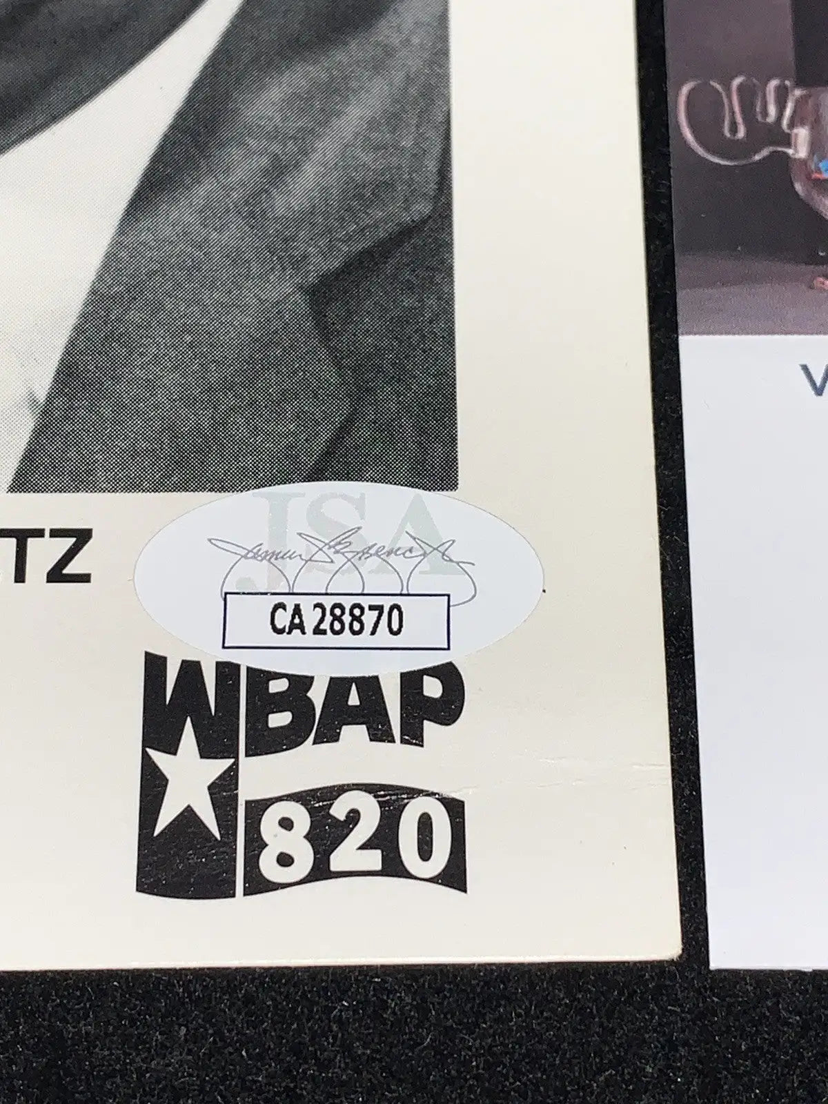 Autographed Mark Holtz Texas Rangers 4x6 post card from WBAP Radio JSA certified