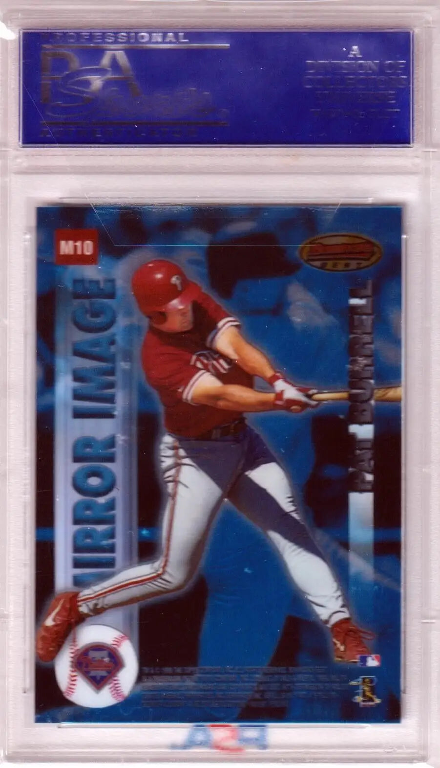 Graded Mark McGwire 1999 Bowman’s Best Mirror Image baseball card from Columbia Hobby