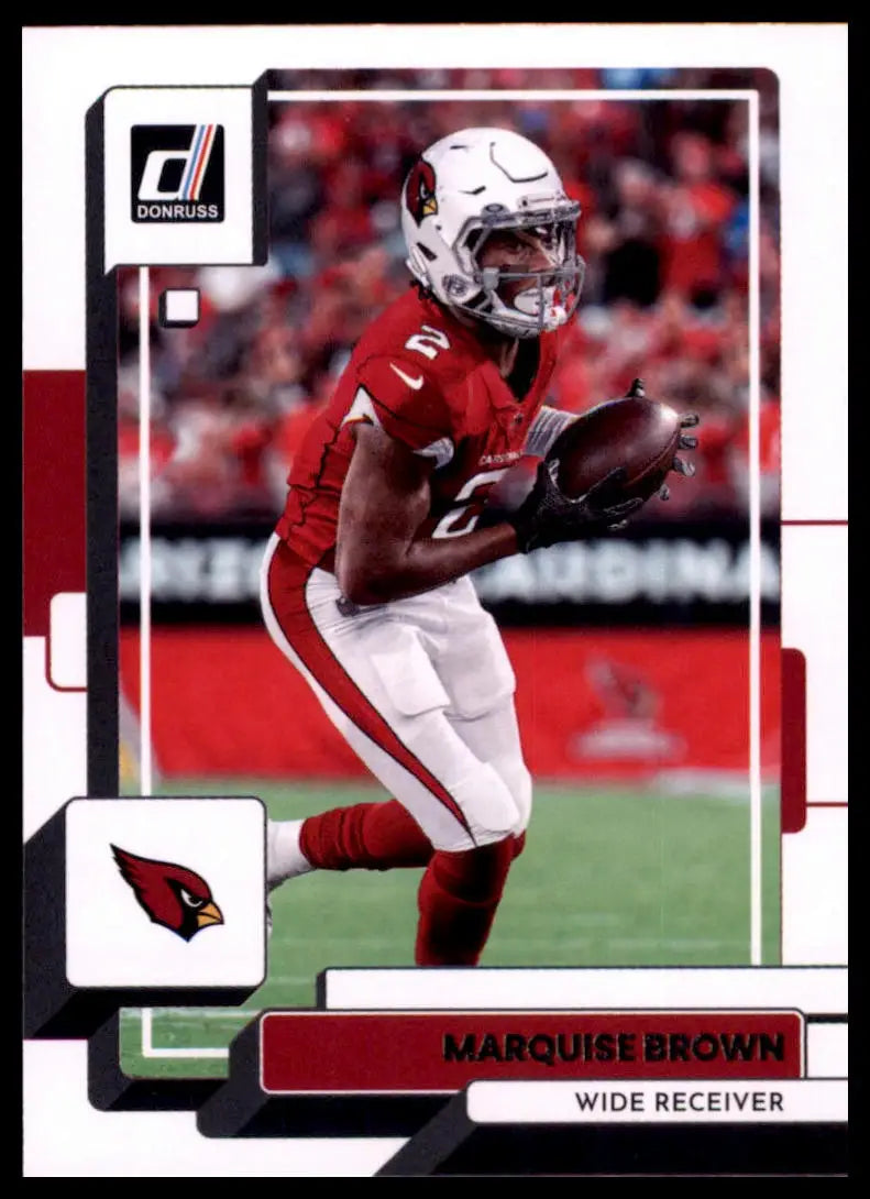 Marquise Brown football card from 2022 Donruss Arizona Cardinals series
