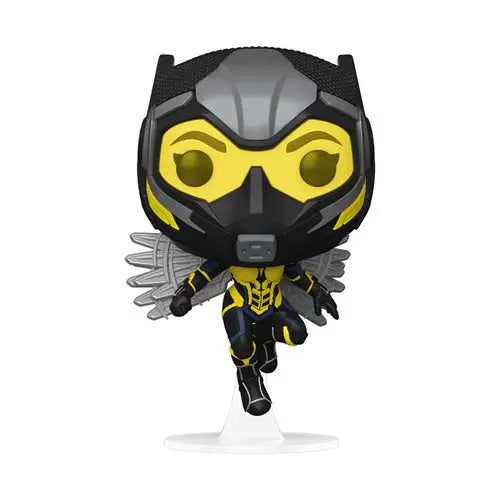 Funko Pop figure of Wasp in black and yellow costume with wings from Marvel Ant-Man & Wasp