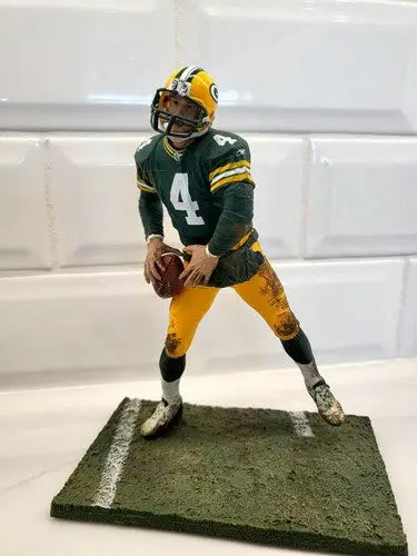 Brett Favre figurine from McFarlane Green Bay Packers NFL series in green jersey