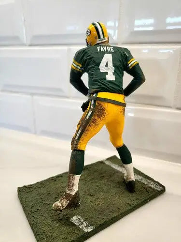 Brett Favre figurine in Green Bay Packers green jersey from McFarlane NFL series 4