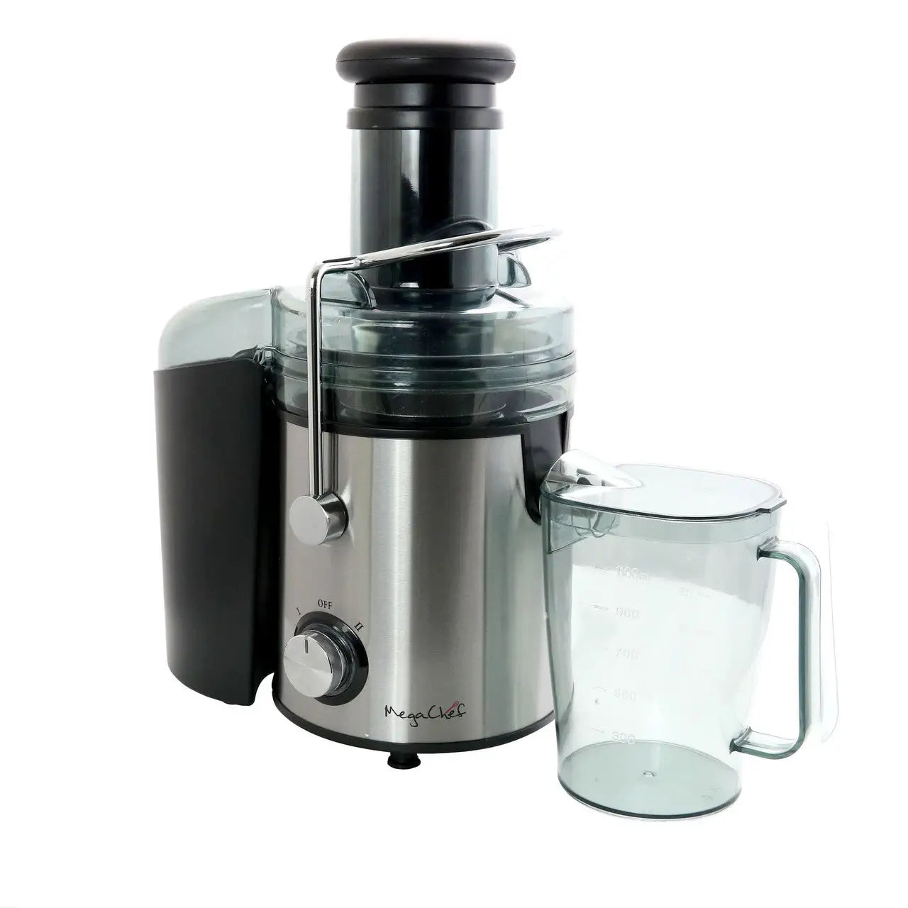 MegaChef Wide Mouth Juice Extractor Juice Machine with Dual Speed Centrifugal Juicer Stainless St - Juicer