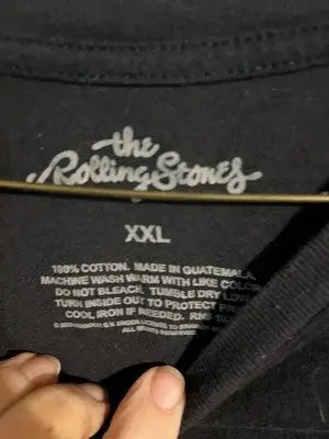 Men’s The Rolling Stones Black 1975 US Tour mTee XXL - T-Shirt