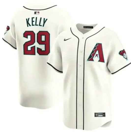 Cream-colored Merrill Kelly Arizona Diamondbacks Nike home limited player baseball jersey