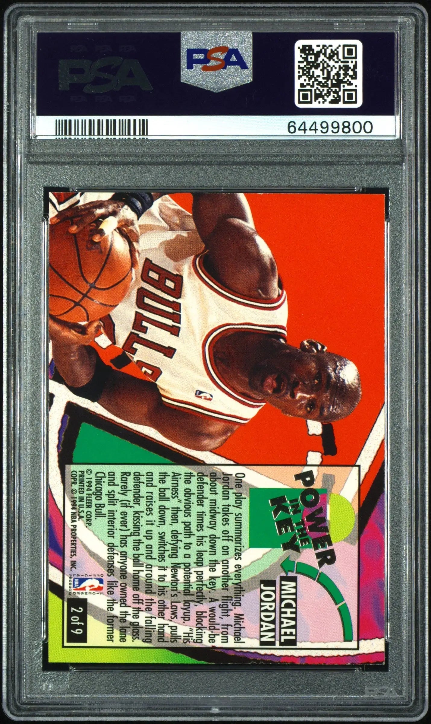 Graded Michael Jordan Ultra Power in the Key PSA 8 Nm-Mint basketball card