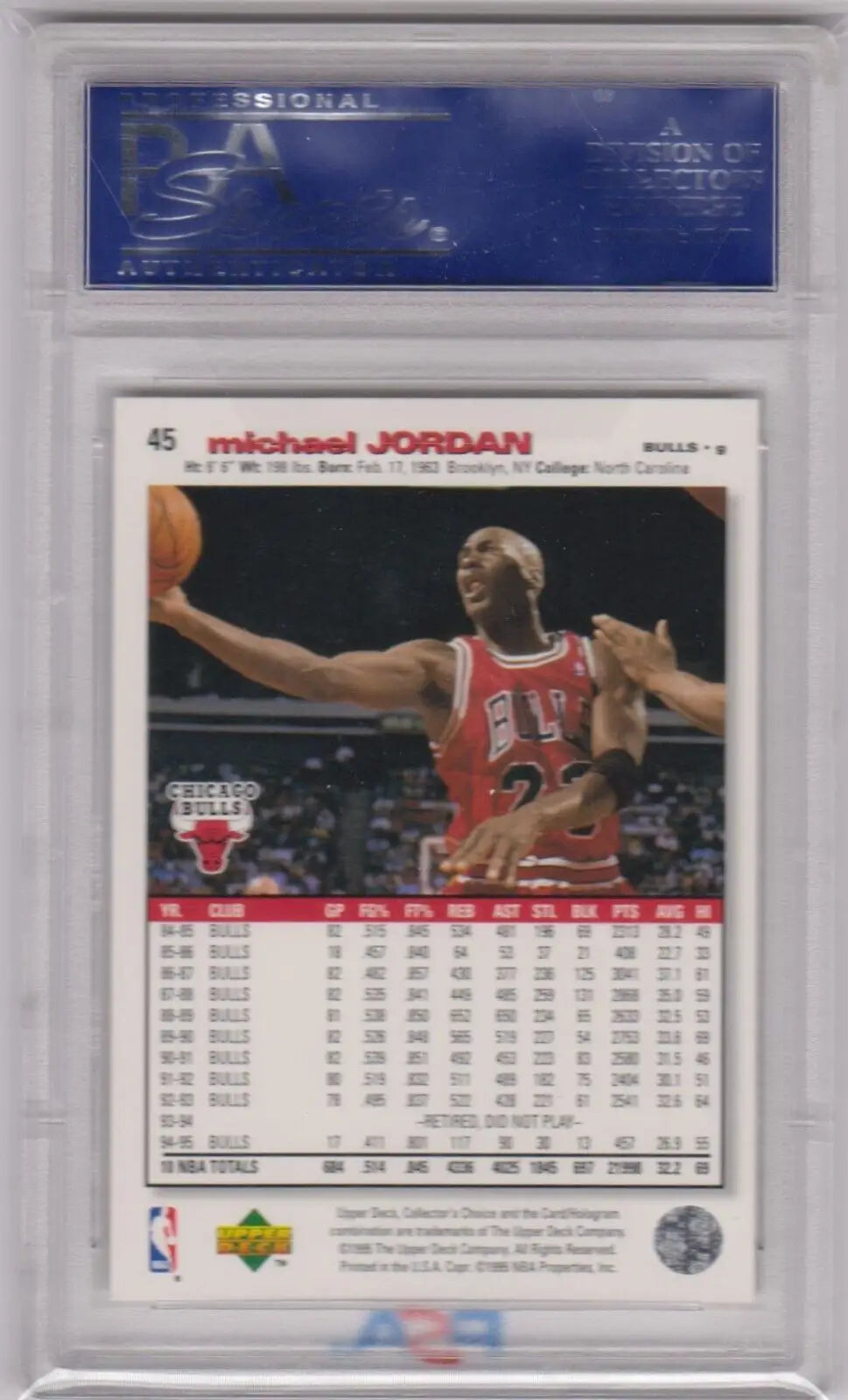 Michael Jordan basketball card from 1995 Upper Deck Collector’s Choice GEM MINT in Columbia Hobby eBay store