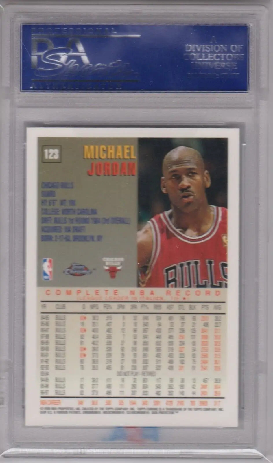 Graded Michael Jordan basketball card single from Columbia Hobby ebay store