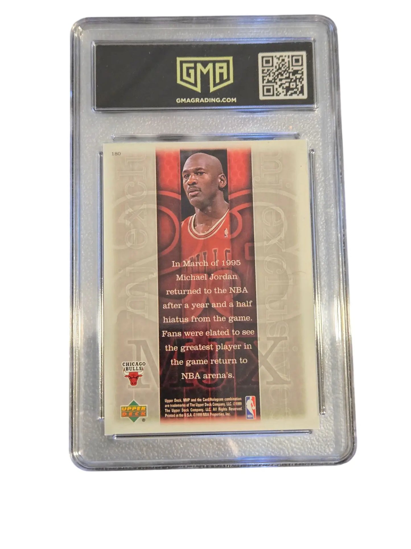 Michael Jordan Graded Card Upper Deck 1992 McDonalds P5 EX 5 1999 MVP 8.5 GMA - Trading Cards