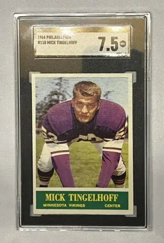 Mick Tingelhoff 1964 Philadelphia #110 RC HOF SGC 7.5 Minnesota Vikings trading card