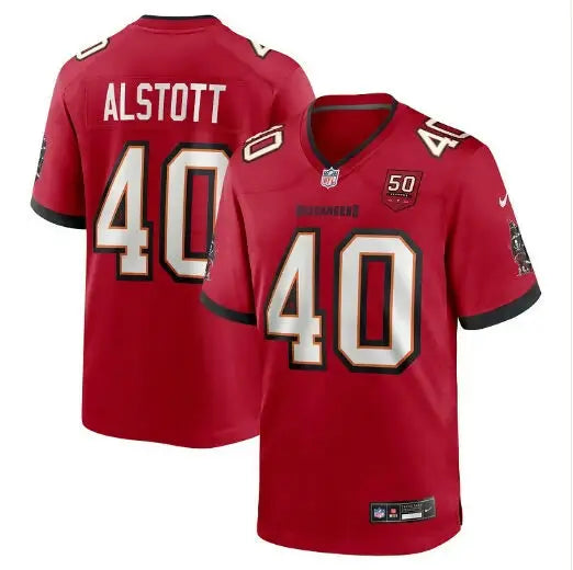 Red Mike Alstott Tampa Bay Buccaneers Nike 50th Season Game Jersey with number 40