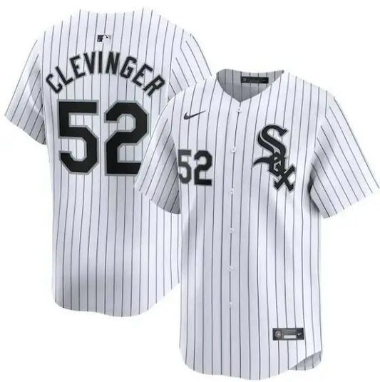 White pinstripe Mike Clevinger Chicago White Sox Nike home limited player jersey