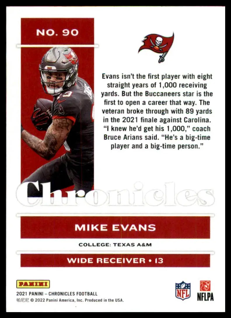 Mike Evans 2021 Panini Chronicles Pink football card Tampa Bay Buccaneers