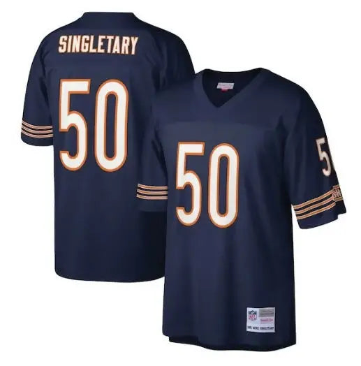 Navy blue Mike Singletary Chicago Bears legacy replica jersey with number 50 and name on back