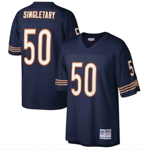 Navy blue Mike Singletary Chicago Bears legacy replica jersey with number 50 on back