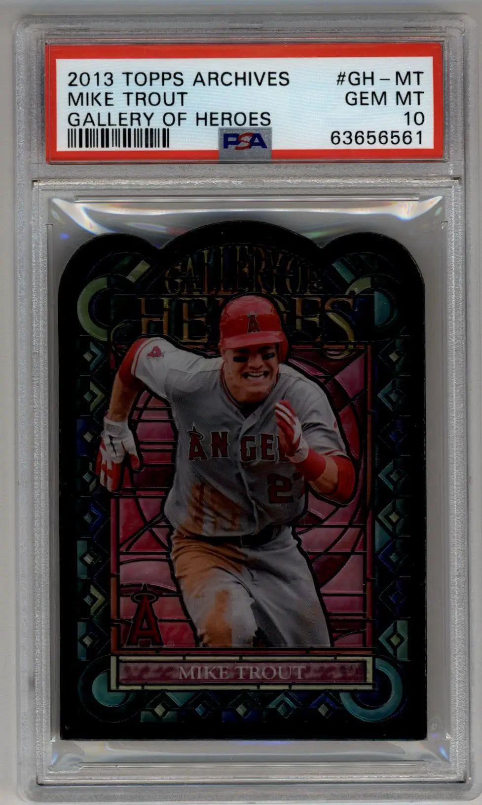 2013 Topps Archives Gallery of Heroes Mike Trout baseball card graded PSA GEM MT 10