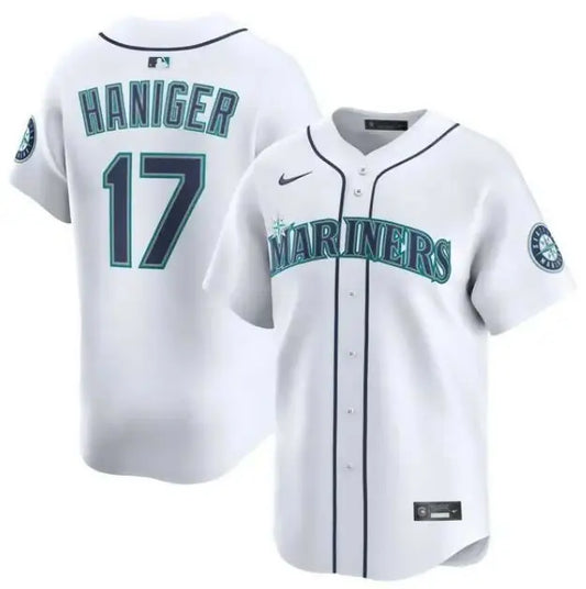 White Seattle Mariners baseball jersey worn by Mitch Haniger Nike Alternate Limited Player Jersey