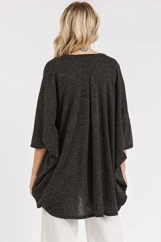Mittoshop Open Front Batwing Sleeve Cardigan - Sweaters & Cardigans/Cardigans
