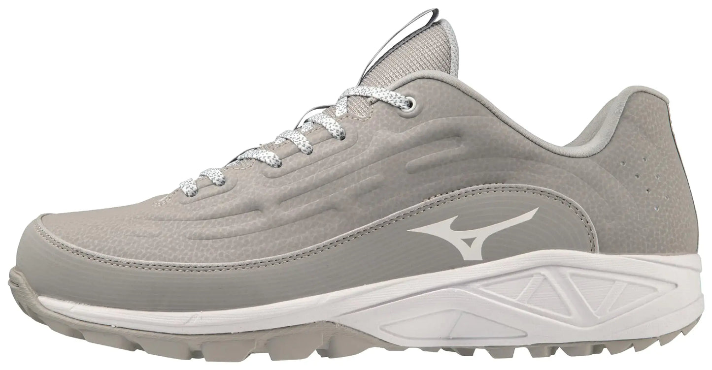 Gray athletic Mizuno Ambition 3 BB Low AS Baseball Cleats for Men