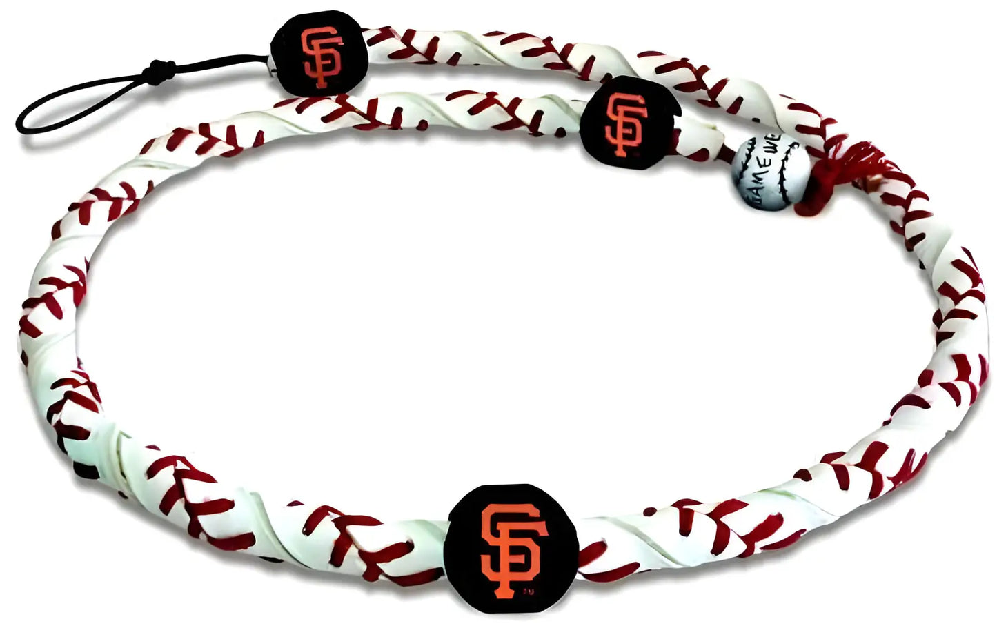 Baseball-themed Classic Frozen Rope Necklace with San Francisco Giants logos and stitching