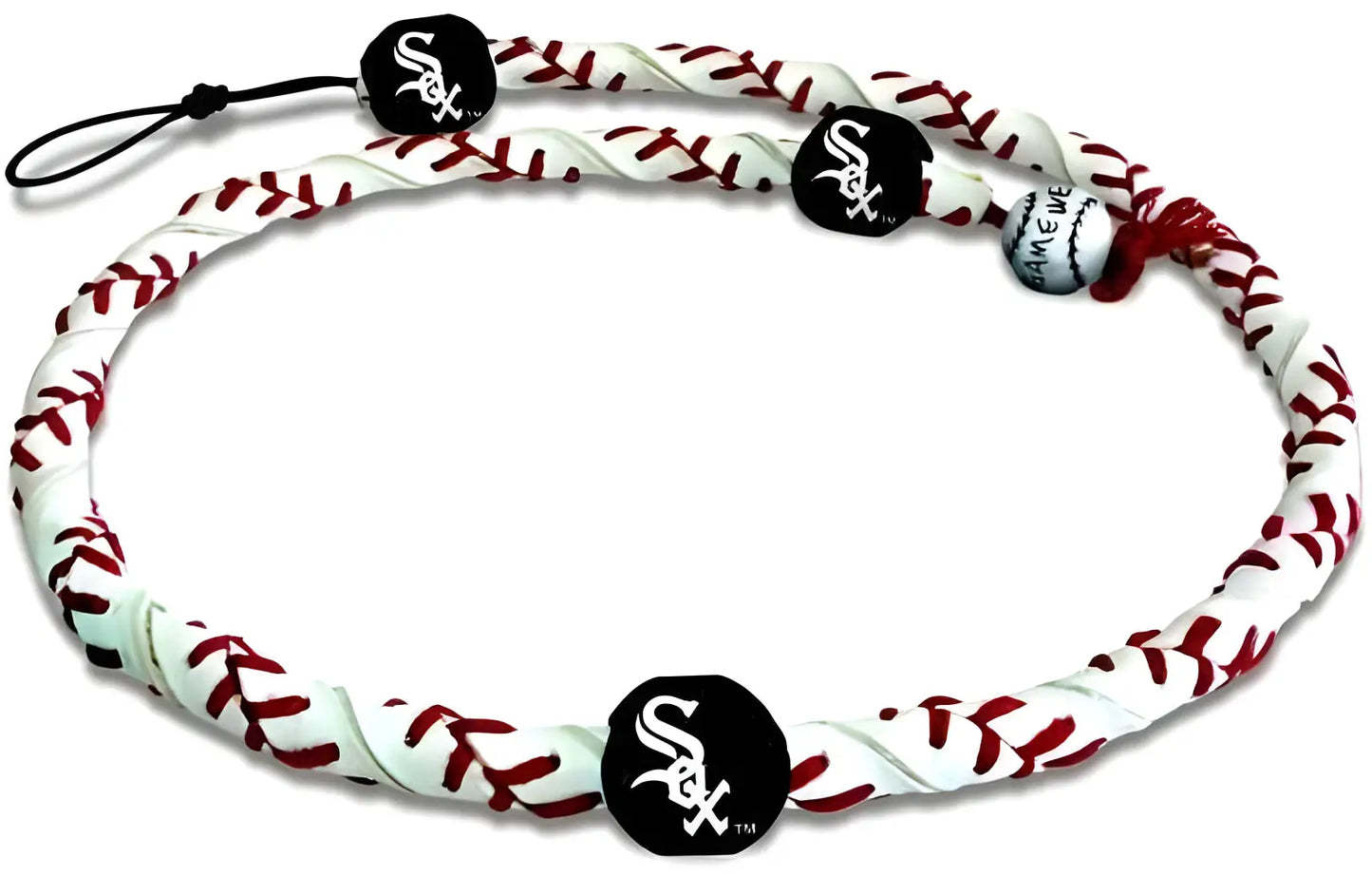 Baseball-themed Classic Frozen Rope Necklace featuring Chicago White Sox logos, officially licensed