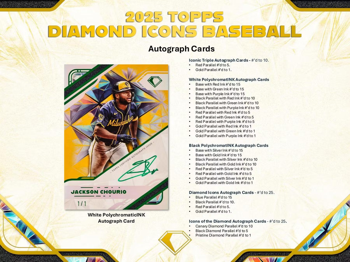 2025 Topps Diamond Icons Baseball Hobby Box