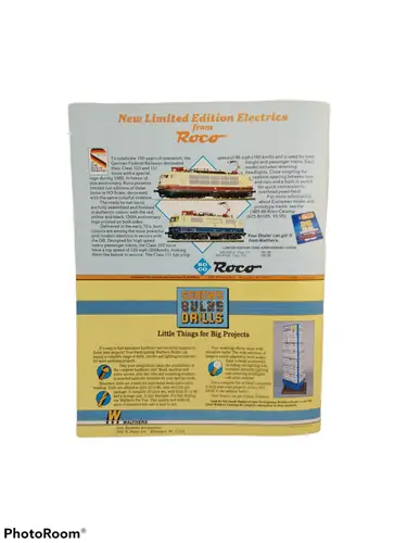 Magazine advertisement for Model Railroader featuring C&NW’s 1935 passenger train