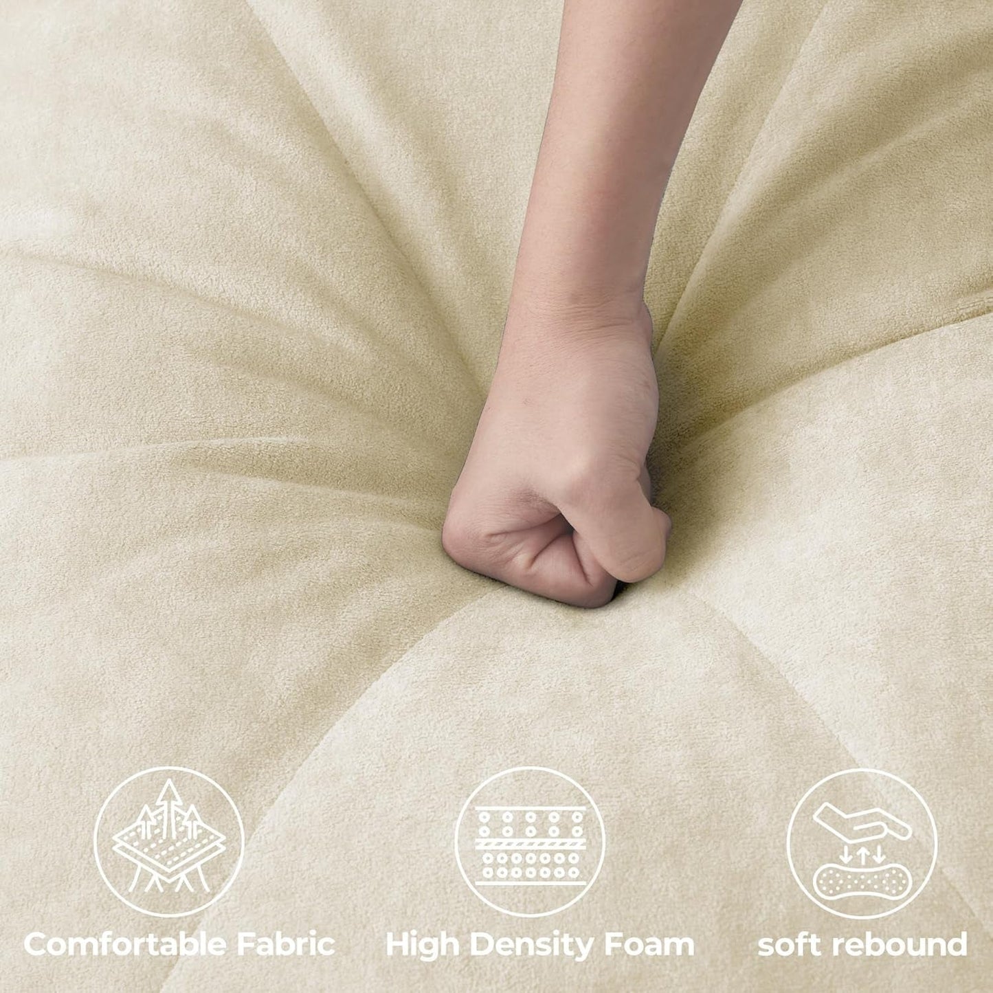 Modern Oversized Loveseat Sofa with Deep Comfortable Seating-4